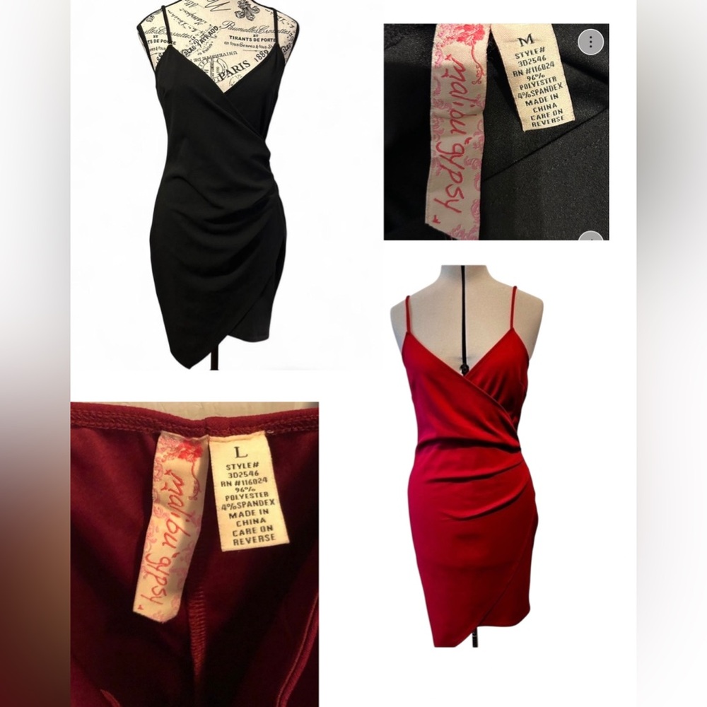 ISO LF MALIBU GYPSY BODYCON FAUX WRAP DRESS SIZE L OR XL!!